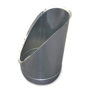 Piquage tube à 45 degrés acier galvanisé